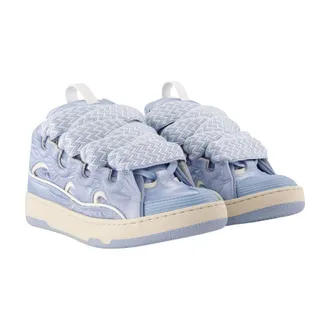 Lanvin Womens Curb Sneaker Blue Purple Synthetic