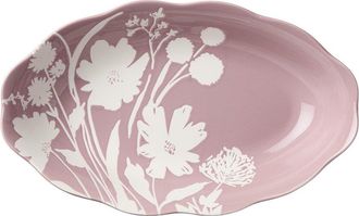 Certified International Wildflowers Wax Off Oval Bowl