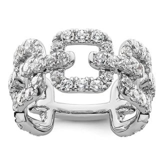 Diamond2Deal 14k White Gold Lab Grown Diamond Wedding Band Ring 0.37Ct Clarity- VS Color- D-E