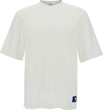 Burberry White Crewneck T-Shirt
