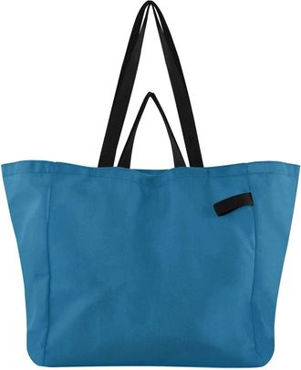 Generic Ice Blue pattern Reusable Canvas Tote Bag, Heavy Duty Grocery Shopping Bag with Double Handles Hard Bottom Large Capacity Work Groceries Travel