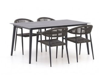Manifesto Furniture Manifesto Belpasso/Sora 160cm dining tuinset 5-delig stapelbaar
