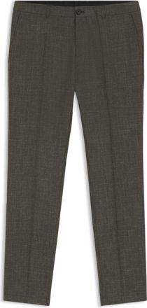 BOSS Slim-fit pants in virgin wool and linen