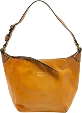 Coach Tweedehands leren schoudertassen - Dames - Vintage Shopper - Geel - ONE Size - Vintage