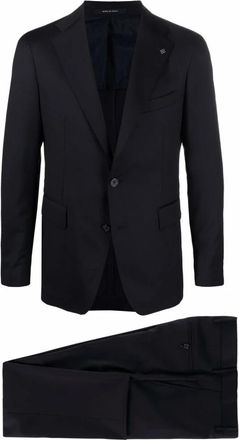 Tagliatore Vesuvio Single-breasted Kostuum - Heren - Business pakken - Blauw - S - Wol - Kostuums