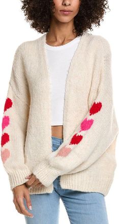Vintage Havana Heart Jacquard Wool-Blend Cardigan