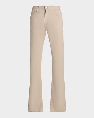 Canali Men & apos;s Cotton Slim Straight Leg Five-Pocket Pants