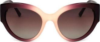 Bulgari Ladies Pink Oval Sunglasses 0BV8258-504/13-2