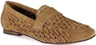 Diba AGE LESS Woven Suede Flat Loafer in Whiskey at Nordstrom, Size 7