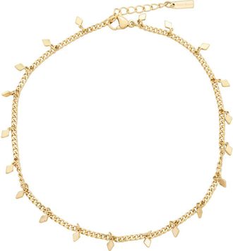 st. Moran Rhombus Charm Anklet in Gold at Nordstrom