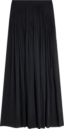 Semicouture Georgette Maxi Rok - Dames - Maxi Rokken - Zwart - S - Rokken