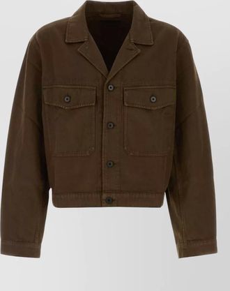 Christophe Lemaire gabardine jacket collared long sleeves pockets
