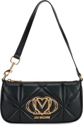 Love Moschino Gewatteerde Logotas - Dames - Schoudertassen - Zwart - ONE Size - Polyester - Tassen