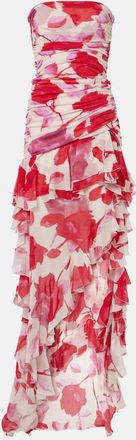 Blumarine Georg ruffled asymmetric maxi dress