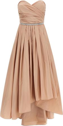 Pinko Pink Sweetheart Neck Strapless Maxi Dress