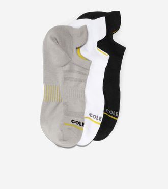 Cole Haan Mens 3 Pair ZER&Oslash;GRAND Baselayer Liner Socks - Grey