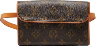 Louis Vuitton Brown Pvc Leather Pochette Sling Bag (Pre-Owned)