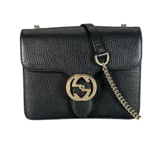Gucci Pre-owned Cross Body Bags, female, Black, Size: ONE SIZE Pre-owned Vintage Shoulder Bag