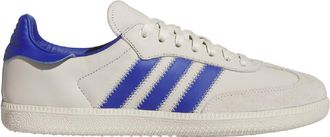 adidas Originals Mens Pharrell Williams Humanrace Samba Trainers in White blue Leather - Size UK 10.5