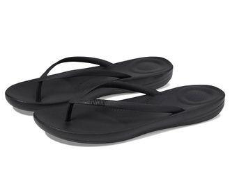 FitFlop Iqushion Ergonomic Flip-Flop Womens Sandals All Black : 11 M (B)