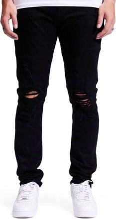 Crysp Denim Mens Atlantic Denim Jeans In Jet Black