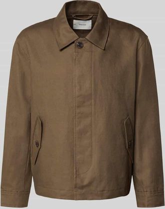 Selected Regular Fit Hemdjacke aus Leinen-Baumwoll-Mix Modell LEWIS in Dunkelbraun, Gr&ouml;&szlig;e XXL