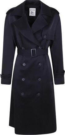 Semicouture Gwenda Double Breasted Trench - Dames - Trenchcoats - Zwart - S - Jassen