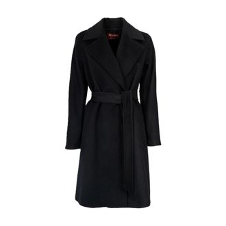 Max Mara Belted Coats, female, Black, 2XS, Dravenna Coat