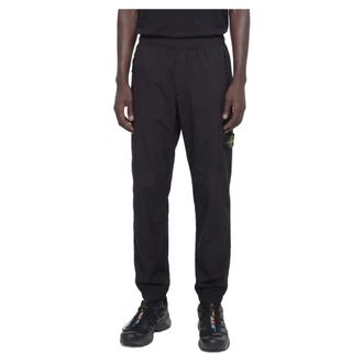 Stone Island Sweatpants, male, Black, Size: W34 Loose-fit Jogger Trousers