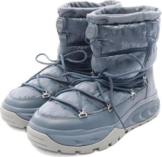 Dior Stivali stringati con motivo Oblique 40mm anni 2010 - Blu