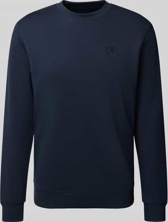 Scotch & Soda Sweatshirt mit gerippten Abschlüssen in Marine, Größe L