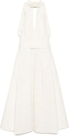 Elie Saab Abito midi con ricamo - Bianco