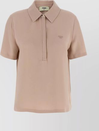 Fendi polo silk shirt short sleeves