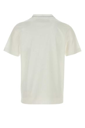 Canali Mens White Cotton T-Shirt Bianco Exterior