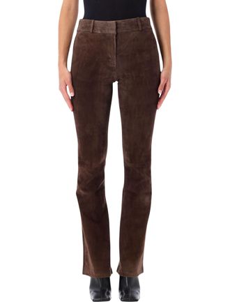 Arma Lucia Tailored Flared Suede-Like Pants