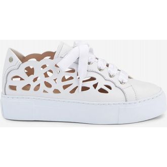 AGL Mandi Laser-cut Sneaker in White at Nordstrom, Size 40.5