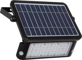 Fabrilamp Proyector 10w 6000k C/sesor De Movimiento Y Solar Negro Ip65 1080lm 26x30x13 Murat De Fabrilamp