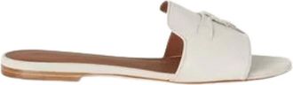 Loro Piana Summer Charms Sandal - Dames - Sandalen - Grijs - 38 1/2 EU - Katoen - Schoenen