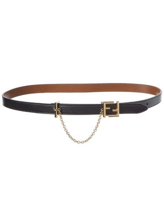Fendi Fendi Ff Reversible Leather Belt