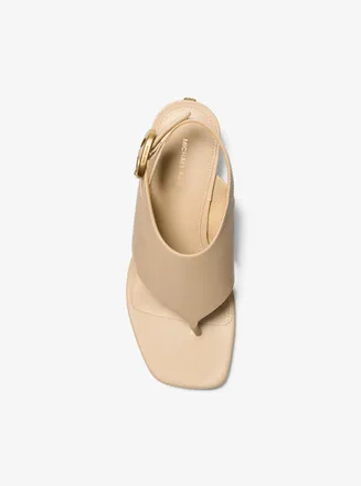 Michael Kors Kya Flex Leather Thong Sandal