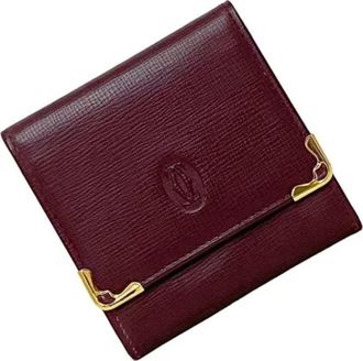 Cartier Pre-owned Vintage Portemonnee - unisex - Vintage Accessoires - Rood - ONE Size - Leer - Vintage