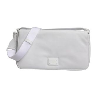 Dolce & Gabbana Cross Body Bags, female, White, Size: ONE SIZE Logo-Plaque Crossbody Bag