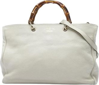 Gucci Pre-owned Vintage Satchel - Dames - Vintage Shopper - Wit - ONE Size - Leer - Vintage