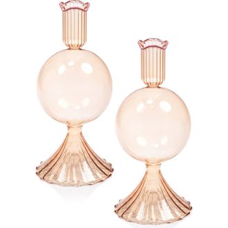 Zodax Treviso Bulb Set of 2 Vases in Peach/Purple at Nordstrom Rack