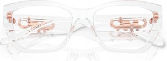 Michael Kors 0mk4149u Transparent Cat-Eye Sunglasses with Rose Gold Detail
