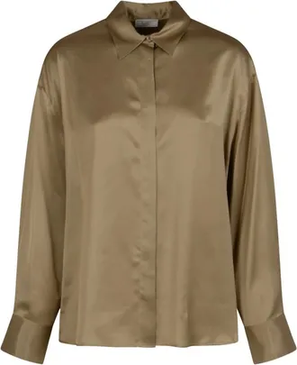 PESERICO Overhemden, Dames, Bruin, XL, Camicia