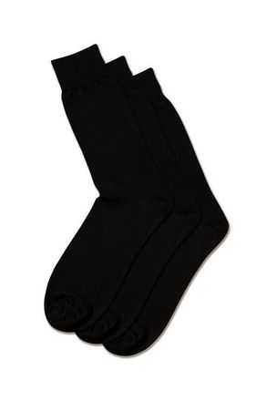 CHARLES TYRWHITT Cotton Rich 3 Pack Socks in Black at Nordstrom, Size Medium