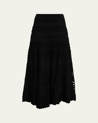 Ulla Johnson Annisa Eyelet Knit Maxi Skirt