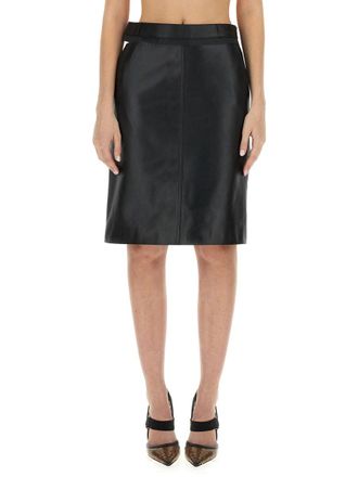 Fendi Leather Skirt - Black