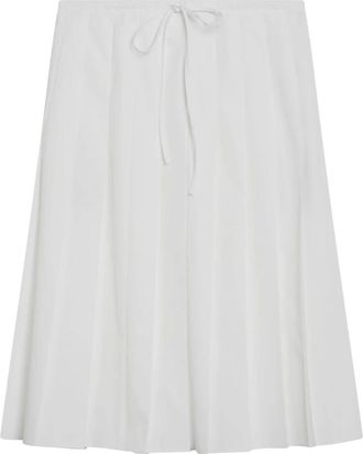 Prada Midi Skirts, female, White, Size: 2XS Pleated Midi Skirt